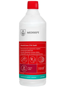 Medisept Mediclean 310 Sanit Preparat do codziennego mycia wszystkich powierzchni sanitarnych 1 L