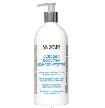 Bingospa Kolagenowe Mleczko do ciała z aloesem,lnem i wit.E 500 ml