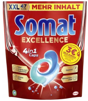 Somat  Kapsułki do zmywarki Excellence 4w1 XXL 47 szt