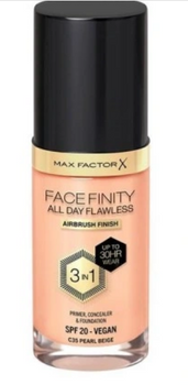 Max Factor Facefinity All Day Flawless Podkład 3 w 1 35 Vegan Pearl Beige 30 ml