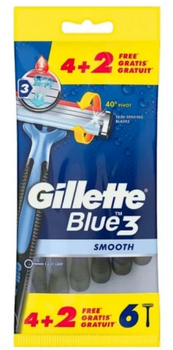 Gillette Blue3 Smooth Maszynka jednorazowa do golenia 4+2 szt