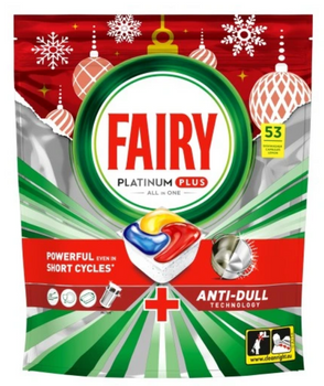 Fairy Platinium Plus Lemon Kapsułki do zmywarki Edycja zimowa 53 szt