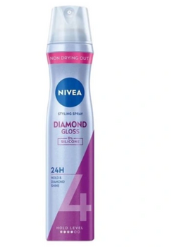 Nivea 4 Diamond Gloss Lakier do włosów pozbawionych blasku 250 ml