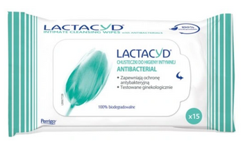 Lactacyd Antibacterial Chusteczki do higieny intymnej 15 szt