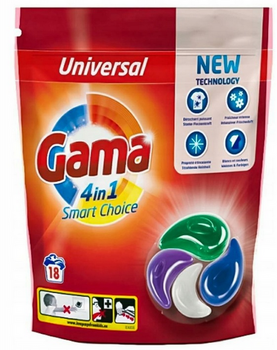 Gama Kapsułki do prania 4 in 1 Universal 18 szt