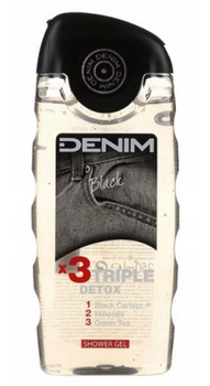 Denim Black Żel pod prysznic x3 Triple Detox 250 ml