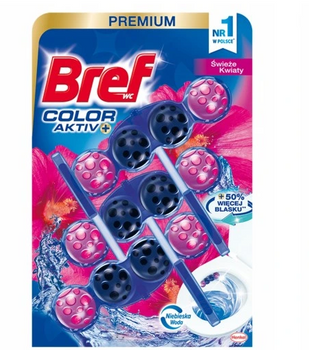 Bref Color Aktiv Flower 3 x 50 g Zawieszka do WC Barwiąca