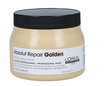 Loreal Absolut Repair Golden Protein +Quinoa Złota Maska do włosów zniszczonych cienkich 500ml