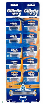 Gillette Blue3 Plus Comfort  Plansza Maszynka jednorazowa do golenia 10 szt