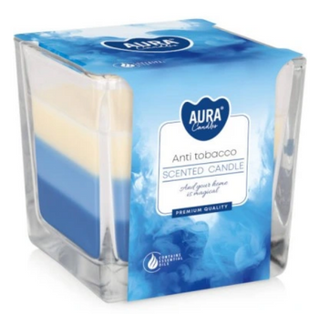 Bispol Świeca zapachowa w szkle trójkolorowa 170 g Antytabak