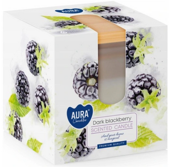 Bispol Świeca zapachowa w szkle trójkolorowa 160 g Ciemna Jeżyna