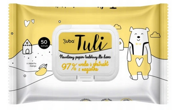 Luba Papier toaletowy nawilżany zapachowy dla dzieci 97% Woda i Nagietek  50 szt