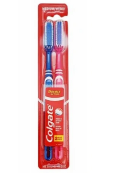 Colgate Szczoteczka do zębów  Double Action średnia twardość 2 szt