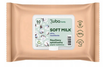 Luba Papier toaletowy nawilżany Soft Milk  50 szt