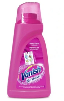 Vanish Oxi Action odplamiacz w płynie do tkanin kolorowych 1.5 L  PINK