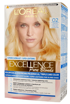 L'Oreal Paris Excellence Pure Blonde Creme Farba do włosów  02 Superjasny Blond Złocisty