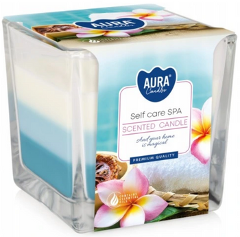 Bispol Świeca zapachowa w szkle trójkolorowa 170 g  Self care SPA