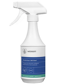 Medisept Mediclean 240 Steel Preparat do czyszczenia, polerowania, konserwacji powierzchni ze stali nierdzewnej, aluminium i stali galwanizowanej 500 ml