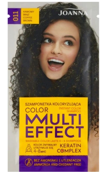 Joanna Multi Effect Color Keratin Complex Szamponetka -011 Kawowy Brąz 35 g