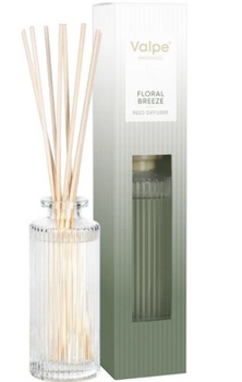 Bispol Dyfuzor Patyczki zapachowe w prążkowanym szkle 135 ml  Kwiatowa Bryza