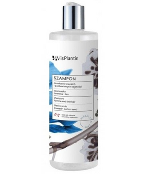Vis Plantis Szampon do włosów cienkich i pozbawionych objętości 400ml  Czarnuszka+bawełna+ len