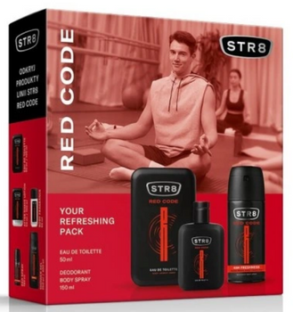 STR8 Red Code Zestaw Upominkowy Dezodorant 150 ml + Woda toaletowa 50 ml