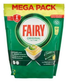 Fairy Original Lemon All In One Kapsułki do zmywarki 57 szt