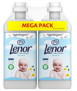 Lenor Płyn do płukania tkanin Sensitive 2 x 1230 ml