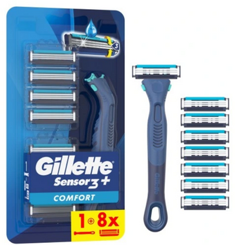 Gillette Sensor3 Maszynka do golenia + 8 wkładów