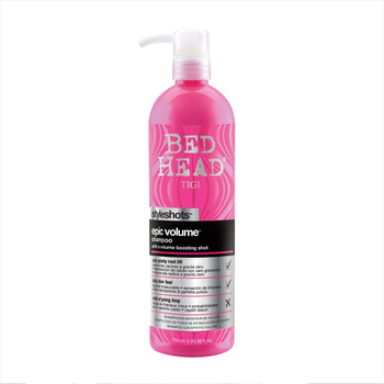 TIGI STYLESHOTS EPIC VOLUME SZAMPON 750ml  IDEALNY DO WŁOSÓW POZBAWIONYCH OBJĘTOŚCI
