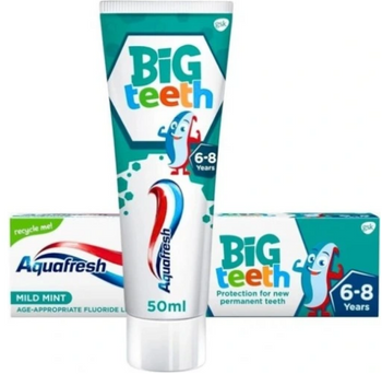 Aquafresh Big Teeth 6–8 lat Pasta do zębów 50ml