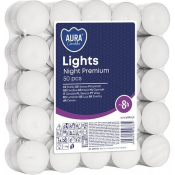 Bispol Podgrzewacze Night Premum Tealight  8.h   50 sztuk