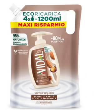 Vidal  Mydło w płynie 1200 ml Almond&Karite Zapas