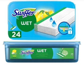 Swiffer Nawilżane Ściereczki 24 szt / Mokre Wkłady Do Mopa Cytrynowe