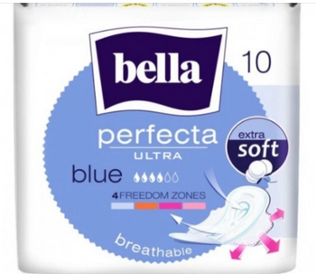 Bella Perfecta Blue Podpaski ze skrzydełkami cienkie 10 szt