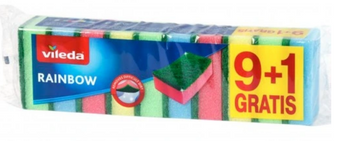 Vileda Gąbka Zmywak do naczyń  Style 9+1 gratis