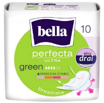 Bella  Perfecta Green Podpaski ze skrzydełkami cienkie 10 szt