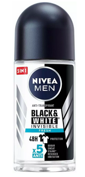 Nivea Men Invisible Black&White Fresh Antyperspirant w kulce dla mężczyzn 50 ml