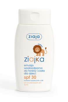 Ziajka Emulsja wodoodporna do twarzy i ciała dla dzieci spf 30  125 ml