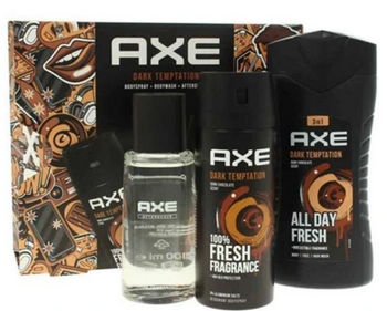 Axe Dark Temptation Zestaw prezentowy dla mężczyzn Żel pod prysznic 250 ml + Dezodorant spray 150 ml + Woda po goleniu 100 ml