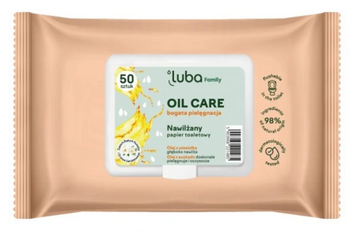 Luba Papier toaletowy nawilżany Oil Care 50 szt