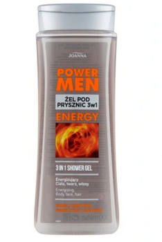 Joanna Power Men Żel pod prysznic 3w1 ENERGY Czarny Pieprz i Guarana 300 ml