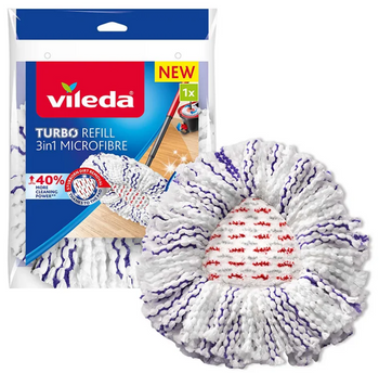Vileda Wkład do mopa obrotowego TURBO 3w1 Mikrofibra
