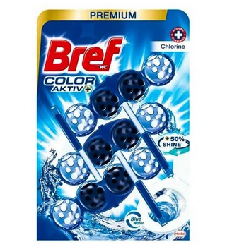 Bref Color Aktiv Chlorine 3 x 50 g Zawieszka do WC Barwiąca