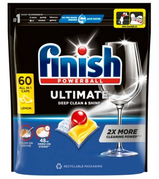 Finish Tabs Powerball Ultimate All in1 Lemon 60 tabletek do zmywarki