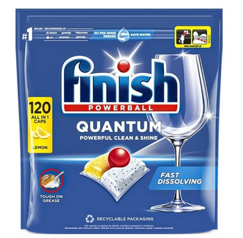 Finish Powerball Quantum ALLIN1 Lemon Kapsułki do zmywarki  120 szt