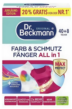 Dr Beckmann Chusteczki wyłapujące kolor do prania kolorów 48 szt