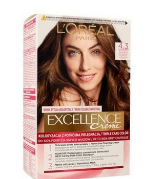 L'Oreal Paris Excellence Creme Farba do włosów 4.3 Złocisty Brąz