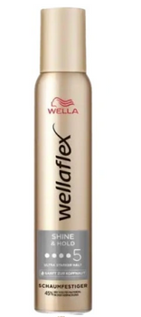 Wellaflex Shine & Hold 5 Pianka do włosów 200 ml