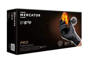  Mercator Go Grip  Black Rękawiczki jednorazowe nitrylowe M 50 szt. Czarne